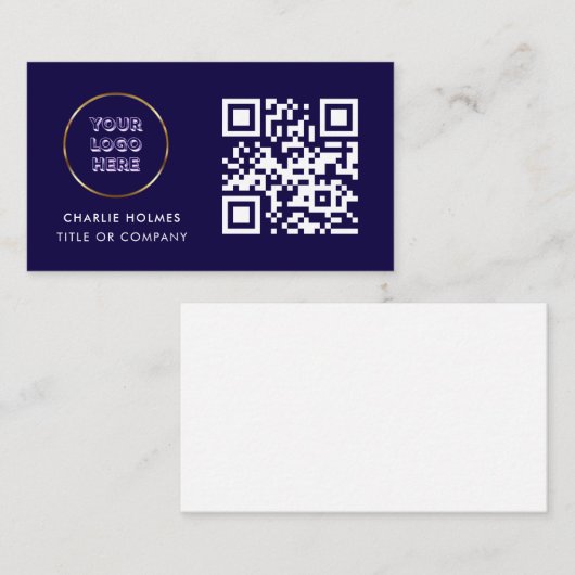 Visitenkarte mit QR-Code (Vorne/Hinten)