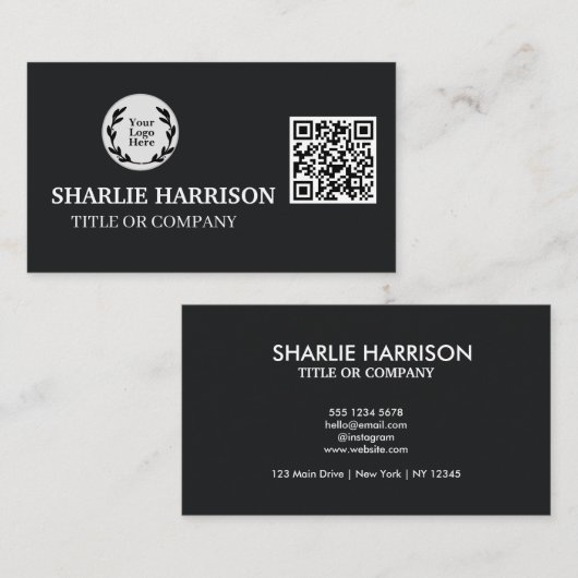 Visitenkarte mit QR-Code (Vorne/Hinten)