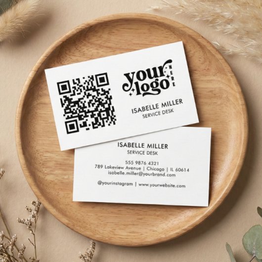 Visitenkarte mit QR-Code | Einfaches modernes Desi