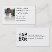 Visitenkarte mit QR-Code & elegantem Spiegeleffekt (Vorne/Hinten)
