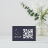 Visitenkarte mit QR-Code & Logo (Stehend Vorderseite)