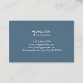 Visitenkarte mit QR-Code & Logo – Blau (Rückseite)