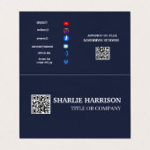 Visitenkarte mit QR-Code Visitenkarten (Außenseite Aufgefaltet)