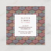 Visitenkarte mit Retro-Muscheln-Muster. (Rückseite)