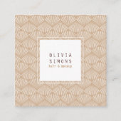 Visitenkarte mit Retro-Muscheln-Muster. (Vorderseite)