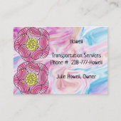 Visitenkarte mit rosafarbenen Imitaten - Marmor un (Vorderseite)