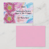 Visitenkarte mit rosafarbenen Imitaten - Marmor un (Vorne/Hinten)