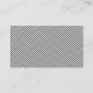 Visitenkarte mit schwarzem und weißem Chevron-Must
