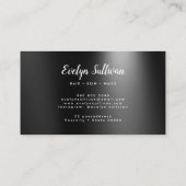 Visitenkarte mit schwarzer Folie (Rückseite)