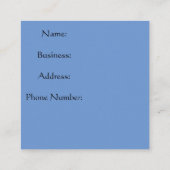 Visitenkarte mit Showtime Circus Thema (Rückseite)