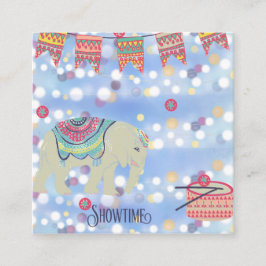 Visitenkarte mit Showtime Circus Thema