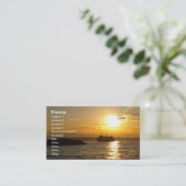 Visitenkarte mit Sonnenunterganghintergrund (Stehend Vorderseite)