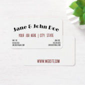 Visitenkarte mit Spot für zwei Namen und Kontakte (Schreibtisch)