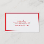 Visitenkarte mit stilvoller Afrofrauenillustration (Rückseite)