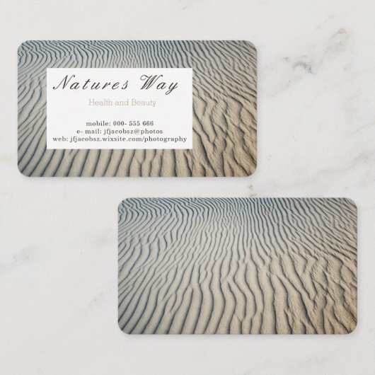 Visitenkarte mit strukturiertem (Vorne/Hinten)