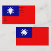 Visitenkarte mit taiwanischer Flagge (Vorne/Hinten)