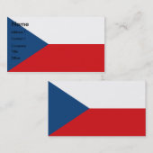 Visitenkarte mit tschechischer Flagge (Vorne/Hinten)