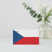 Visitenkarte mit tschechischer Flagge (Stehend Vorderseite)
