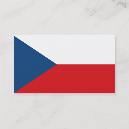 Visitenkarte mit tschechischer Flagge (Rückseite)