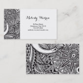 Visitenkarte mit Verzierung (Vorne/Hinten)