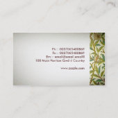 Visitenkarte mit Vinatage Foliage Retro (Rückseite)