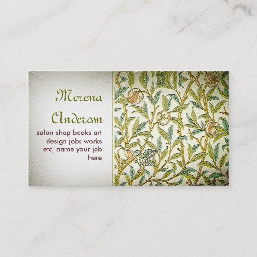 Visitenkarte mit Vinatage Foliage Retro (Vorderseite)