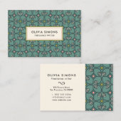 Visitenkarte mit Vintagem Art-Deko-Muster (Vorne/Hinten)