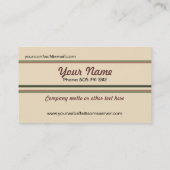 Visitenkarte mit Vintagem Flugzeug (Rückseite)