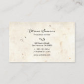 Visitenkarte mit Vintagem Rahmen (Rückseite)