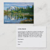 Visitenkarte mit vorbildlicher Freigabe (Vorne/Hinten)