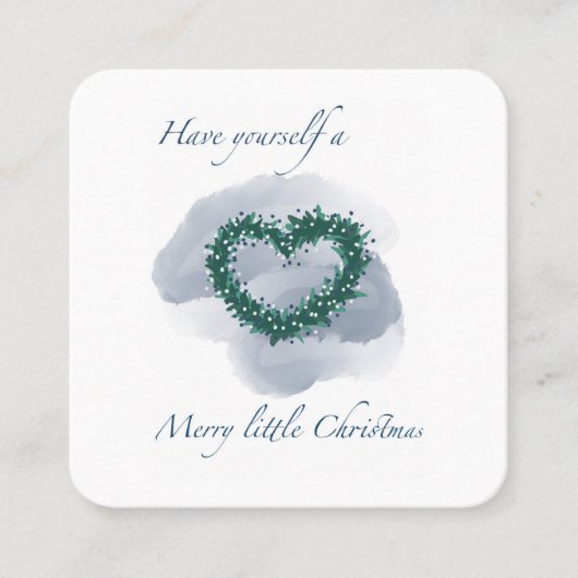 Visitenkarte mit Weihnachtsillustrierung (Vorderseite)