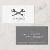 Visitenkarte mit zwei gekreuzte Schlüsseln (Vorne/Hinten)