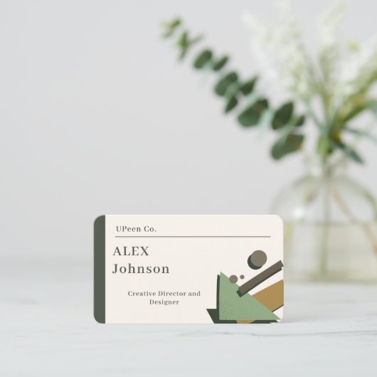 Visitenkarte _ Modern (Stehend Vorderseite)