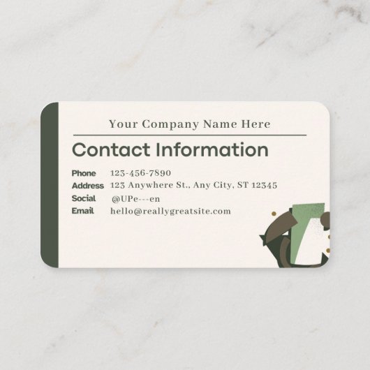 Visitenkarte _ Modern (Rückseite)