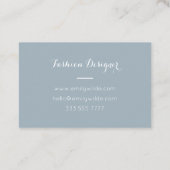 Visitenkarte Modern Blue White BusinessCard (Rückseite)