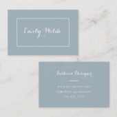 Visitenkarte Modern Blue White BusinessCard (Vorne/Hinten)