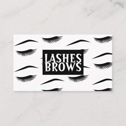 Visitenkarte Modern Lashes & Brows (Vorderseite)