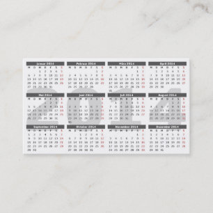 Visitenkarte moderne Alu Optik und Kalender 2014
