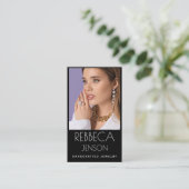 Visitenkarte Moderner Chic-Juwelier-Designer (Stehend Vorderseite)