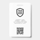 Visitenkarte | Moderner Mitarbeiter großer Foto Ausweis (Rückseite)