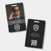 Visitenkarte | Moderner Mitarbeiter großer Foto Ba Ausweis (Vorder- & Rückseite)