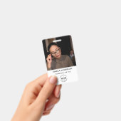 Visitenkarte | Moderner Mitarbeiter großer Foto Ba Ausweis (Handheld)