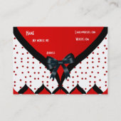 Visitenkarte Moderner Schwarz-Weiß-Bow-Spot (Rückseite)