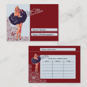 Visitenkarte mollig - PinUp Terminkarte (Vorne/Hinten)