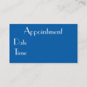 Visitenkarte/Monogramm Terminkarte (Rückseite)