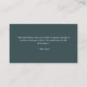 Visitenkarte Musiklehrer (Rückseite)