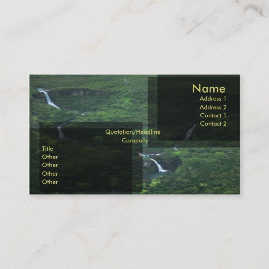 Visitenkarte "Mutter Natur" (Vorderseite)