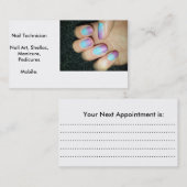 Visitenkarte-Nagel-Techniker Terminkarte (Vorne/Hinten)