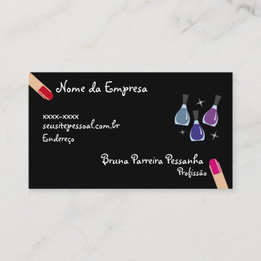 Visitenkarte Nägel und Schmelz (Vorderseite)