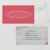 Visitenkarte Old Pink (Vorne/Hinten)